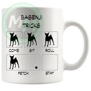 basenji tricks mug