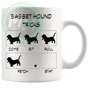 basset hound tricks mug