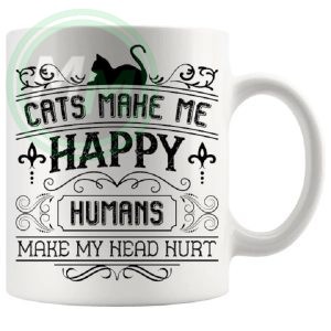 cats make me happy mug