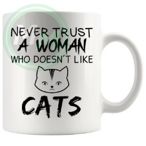 never trust a woman mug