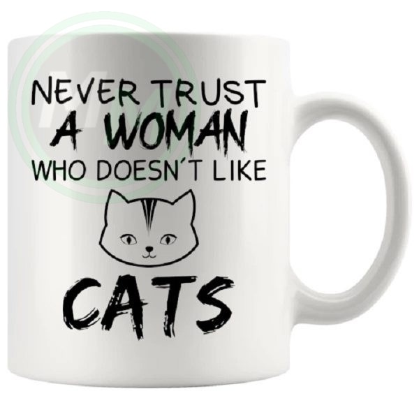 never trust a woman mug