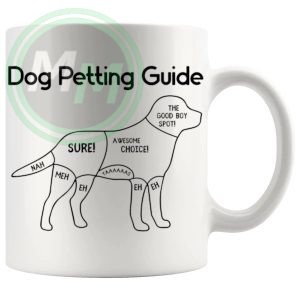 the dog petting guide Mug