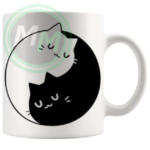 yin yang kitties mug