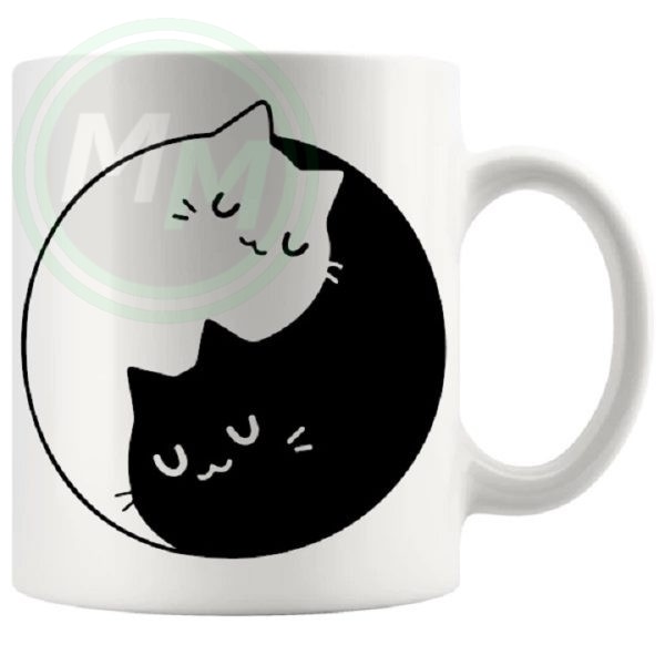 yin yang kitties mug