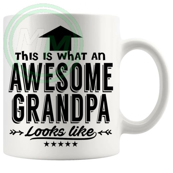 awesome grandpa in black mug v3