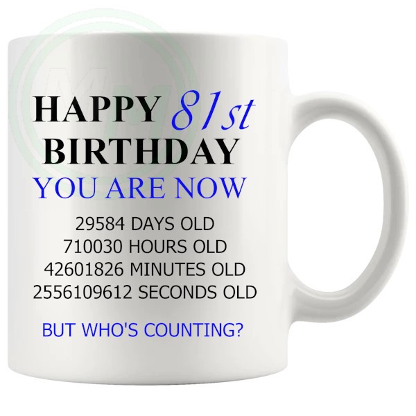 81st Birthday Blue
