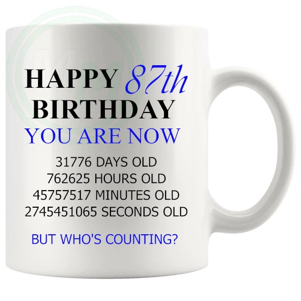 87th Birthday Blue