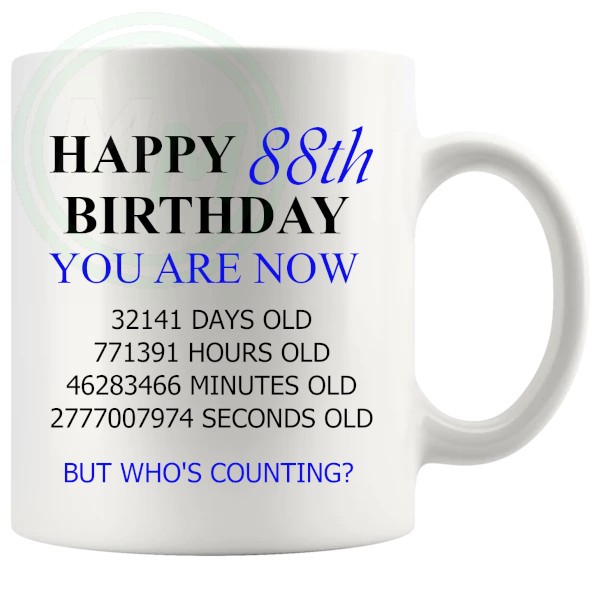 88th Birthday Blue