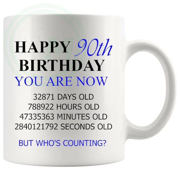 90th Birthday Blue
