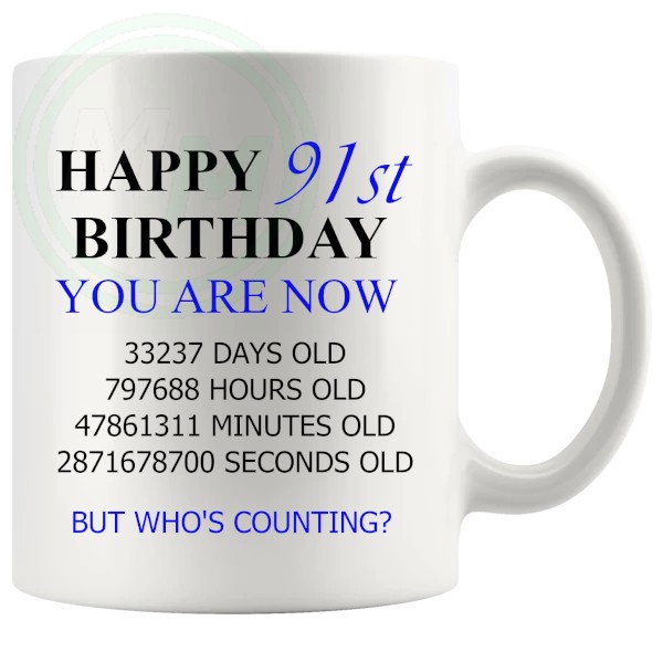 91st Birthday Blue