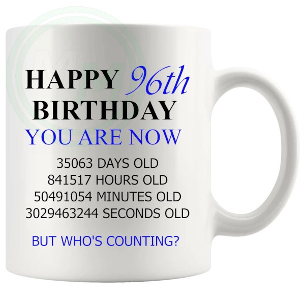96th Birthday Blue