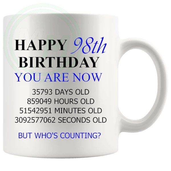 98th Birthday Blue