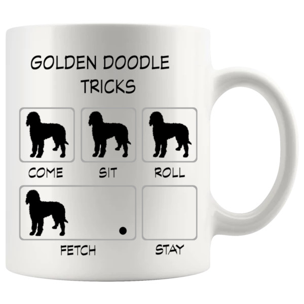 Golden Doodle Tricks Mug funny ceramic dog owner gift for Golden Doodle fans
