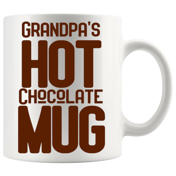 Grandpa's Hot Chocolate Mug cosy ceramic hot chocolate gift