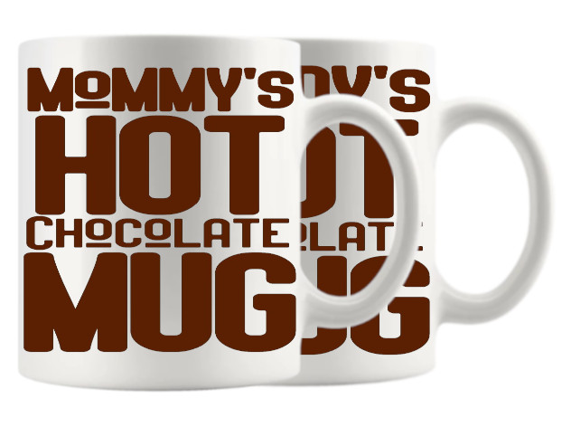Mommy's and Daddy's Hot Chocolate Mug Twin Pack matching ceramic hot chocolate mug set