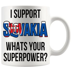 I Support Slovakia Mug Sporting Football Rugby Cricket Olympics Gifts