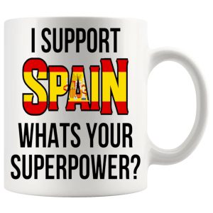 I Support Spain Mug Sporting Football Rugby Cricket Olympics Gifts