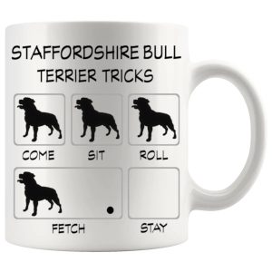 Staffordshire Bull Terrier Tricks Mug Gifts For Doggy Moms And Dads