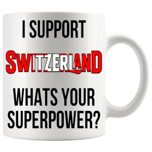 I Support Switzerland Mug Sporting Football Rugby Cricket Olympics Gifts