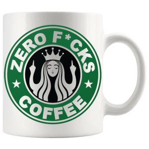 Zero F*cks Coffee Mug – Funny Rude Gift