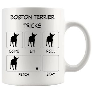 Boston Terrier Tricks Mug Gifts For Doggy Moms And Dads