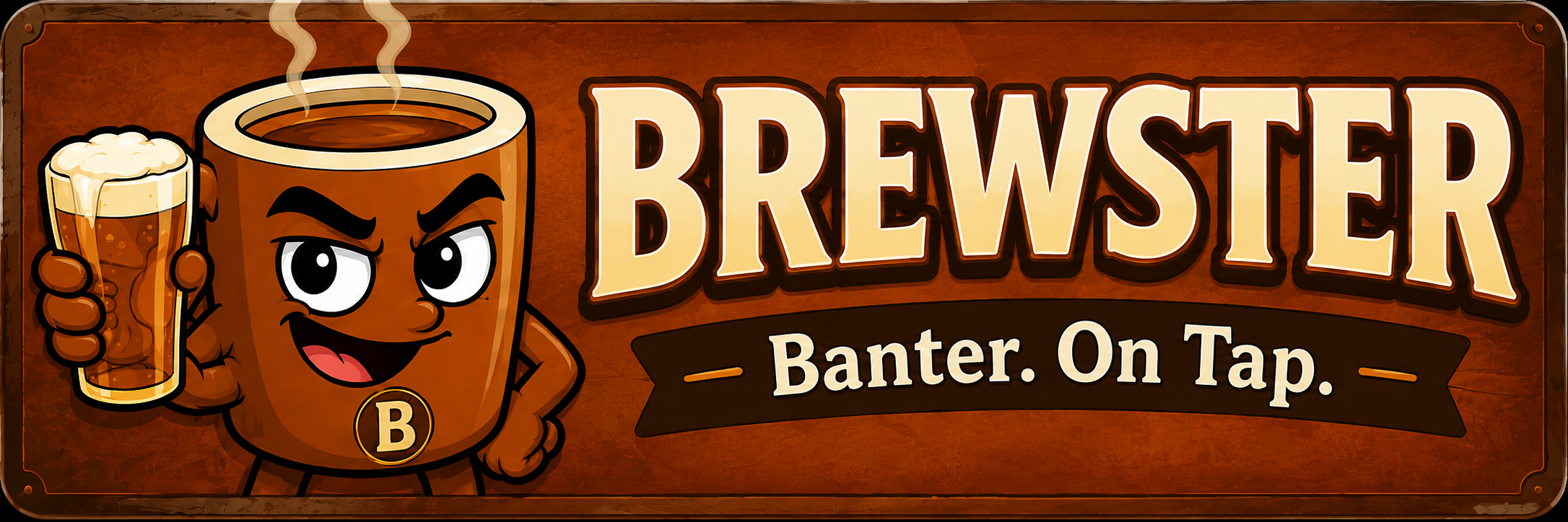 Brewster MuggerMe character banner