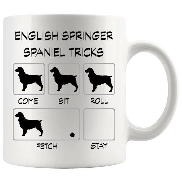 English Springer Spaniel Tricks Mug funny ceramic dog owner gift for English Springer Spaniel fans