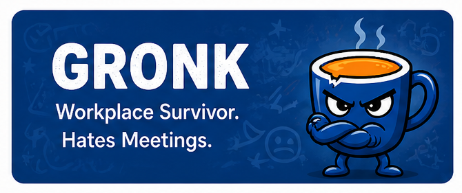 Gronk MuggerMe character banner
