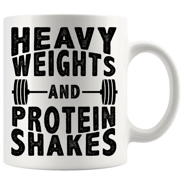 heavy weights and protein shakes Mug