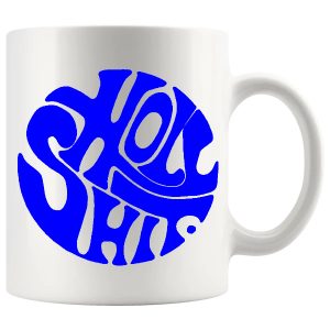 Holy Shit Mug in Blue – Funny Rude Gift