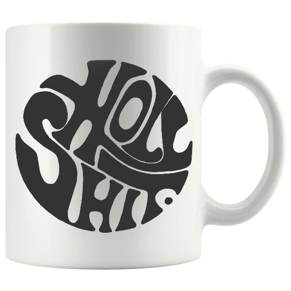 Holy Shit Mug in Grey – Rude Funny Mug UK