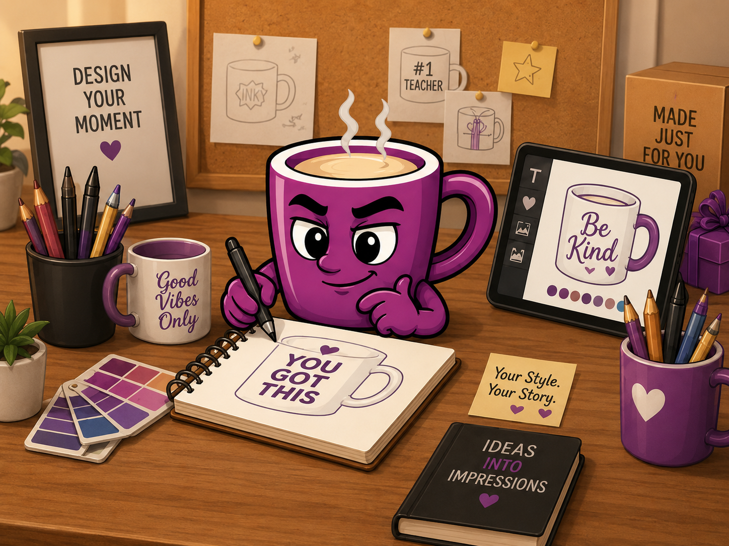Inky design studio scene