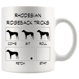 Rhodesian Ridgeback Tricks Mug Gifts For Doggy Moms And Dads