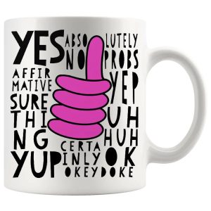 Yes Absolutely Yes Man Mug funny office gift for colleagues
