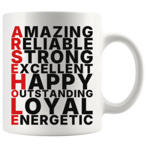 Arsehole Mug funny rude gift with red and black typography