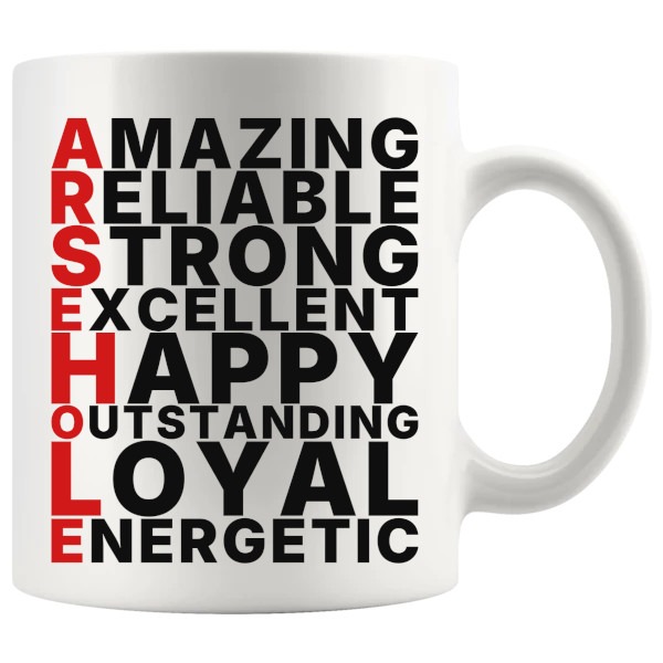 Arsehole Mug funny rude gift with red and black typography