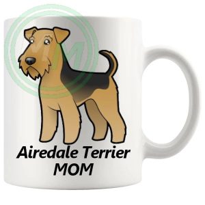 Airedale Terrier Mom and Dad Mugs, Mom