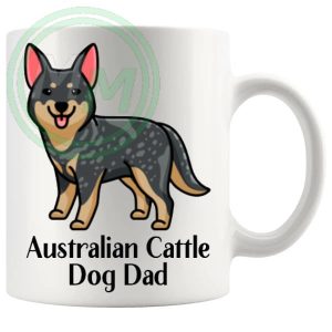 Australian Cattle Dog Mom and Dad Mugs, Dad