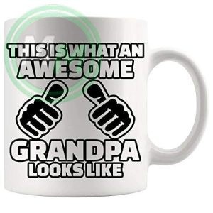 Awesome Grandpa Mug In Black v2