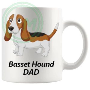 Basset Hound Mom and Dad Mugs, Mug Dad