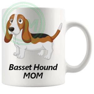 Basset Hound Mom and Dad Mugs, Mug Mom