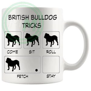 British Bulldog Tricks Mug Gifts For Doggy Moms And Dads