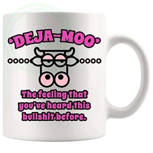 Deja-Moo Mug in Dark Pink