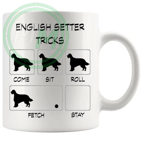 English Setter Tricks Mug Gifts For Doggy Moms And Dads B0BVMWNJCN