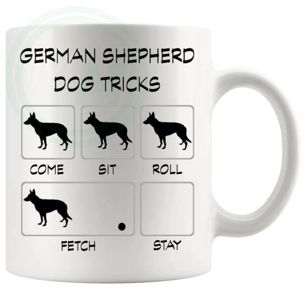 German Shepherd Tricks Mug Gifts For Doggy Moms And Dads B0BVMXXRYL