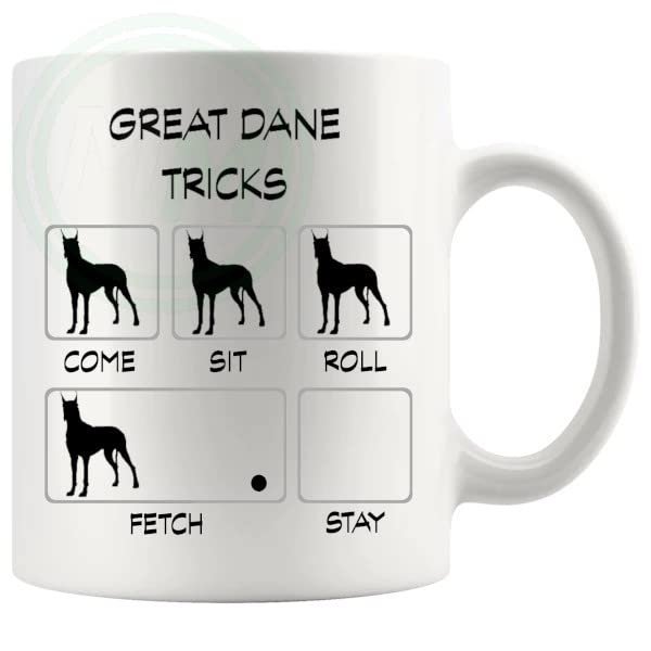 Great Dane Tricks Mug Gifts For Doggy Moms And Dads B0BVMYXC83