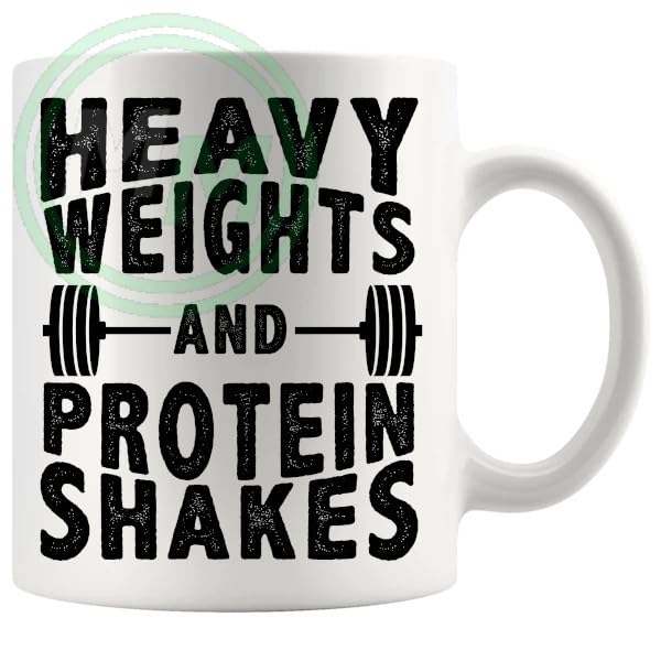 Heavy Weights And Protein Shakes Gifts Mug B0CJ7W3L4N