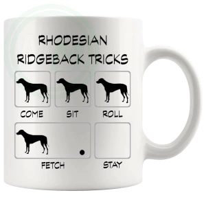 Rhodesian Ridgeback Tricks Mug Gifts For Doggy Moms And Dads