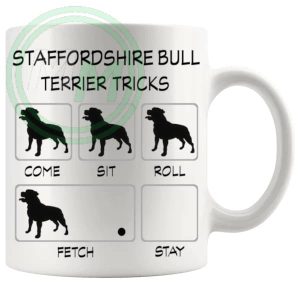 Staffordshire Bull Terrier Tricks Mug Gifts For Doggy Moms And Dads